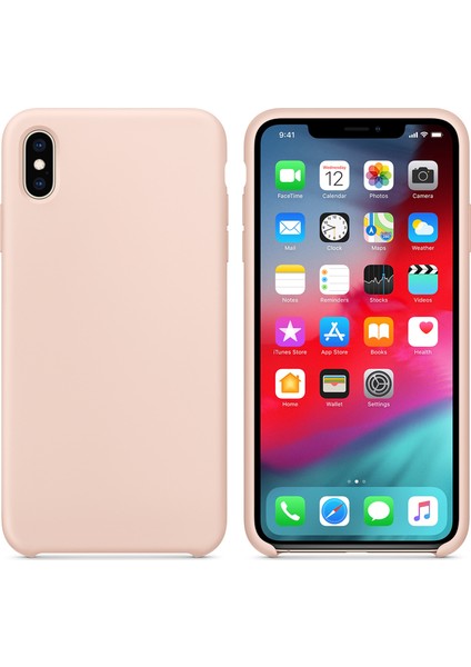 Apple iPhone XS Max Kılıf Liquid Lansman Silikon Rose Gold fiyatları