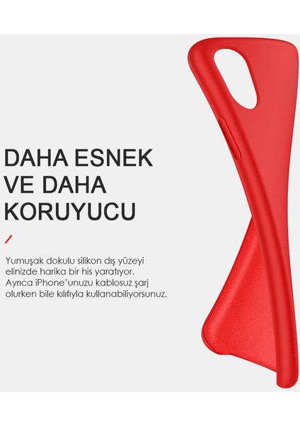 Apple iPhone XS Kılıf Liquid Lansman Silikon Turuncu