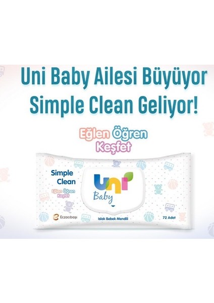 Simple Clean Islak Havlu Mendil 72'li 6 Paket - 432 Yaprak