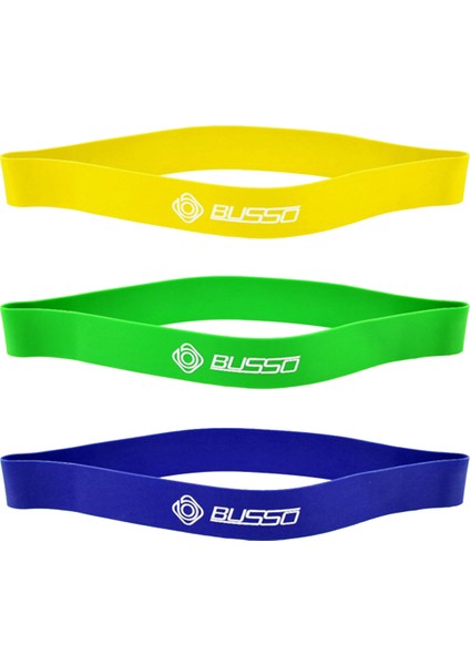 3 Adet Lateks Aerobik Pilates Band Seti