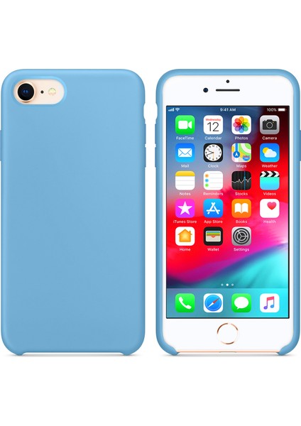 Apple iPhone 7 Kılıf Liquid Lansman Silikon Mavi fiyatları