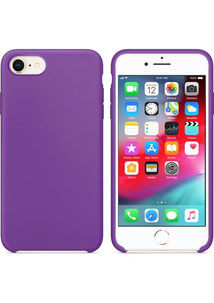 Apple iPhone 7 Kılıf Liquid Lansman Silikon Mor fiyatları