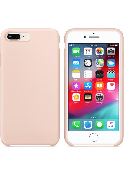 Apple iPhone 7 Plus Kılıf Liquid Lansman Silikon Rose Gold