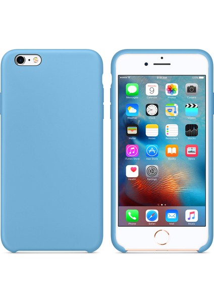 Apple iPhone 6S Plus Kılıf Liquid Lansman Silikon Mavi