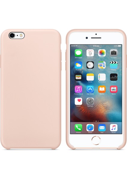 Apple iPhone 6 Plus Kılıf Liquid Lansman Silikon Rose Gold