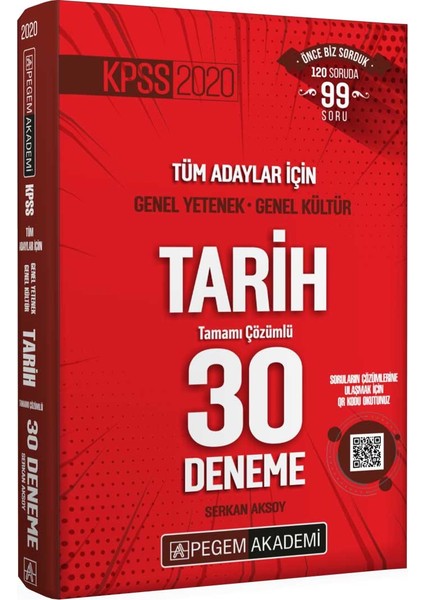 2020 KPSS Genel Yetenek - Genel Kültür Tarih 30 Deneme
