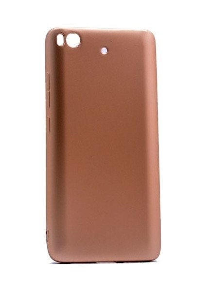 Xiaomi Mi 5S Kılıf Premium Mat Silikon Kılıf Slim Fit + Ekran Koruyucu Gold