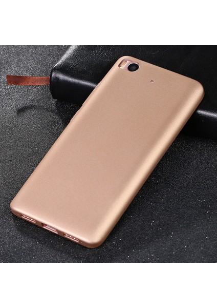 Xiaomi Mi 5S Kılıf Premium Mat Silikon Kılıf Slim Fit + Ekran Koruyucu Rose Gold