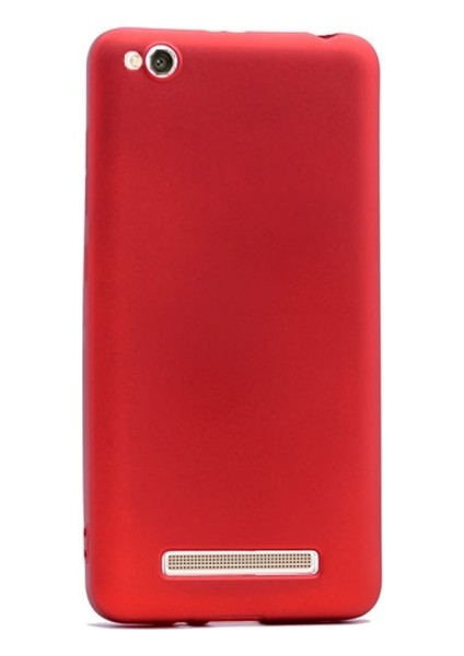 Xiaomi Redmi 4A Kılıf Premier Mat Silikon Kılıf Slim Fit Kırmızı