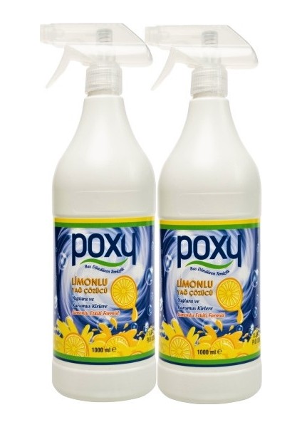 Limonlu Yağ Çözücü 1000 ml 2'li Set