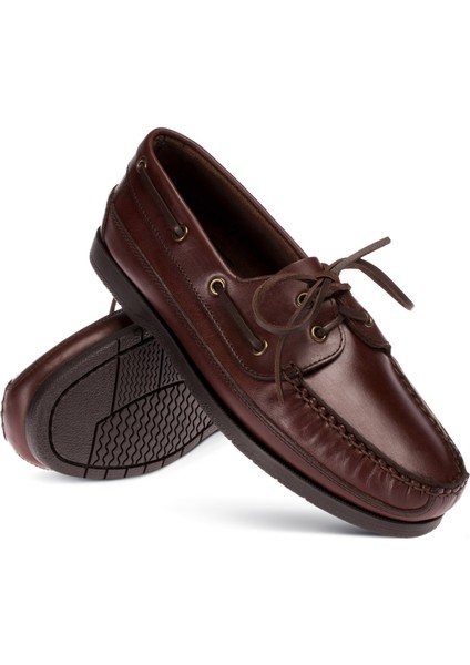 Deri Kahverengi Marin Erkek Ayakkabı modelleri