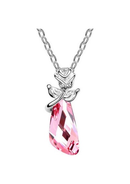 Rose Red Taş Gül Kolye Değişik Hediyeler