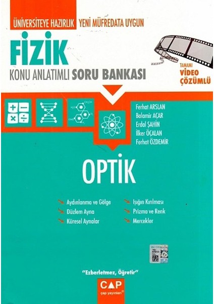 Çap Yayınları Fizik Optik Konu Anlatımlı Soru Bankası