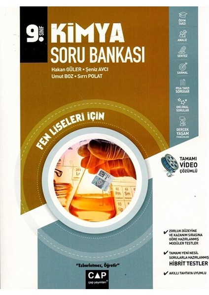 9. Sınıf Fen Lisesi Kimya Soru Bankası