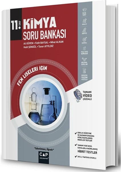 Çap Yayınları 11. Sınıf Fen Lisesi Kimya Soru Bankası