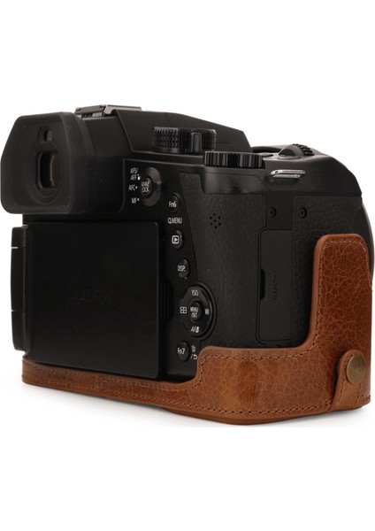 Hakiki Deri Tek Dip Kılıf Leica V-Lux5, Panasonic Lumix DC-FZ1000 II ile Uyumlu indirimleri