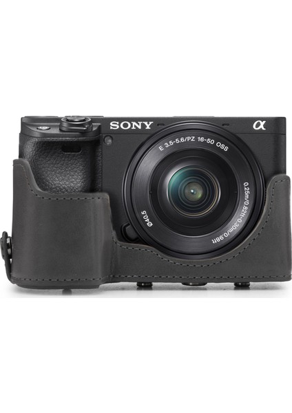 Sony Alpha A6100,A6400(18-135mm)Suni Deri Kamera Çantası modelleri