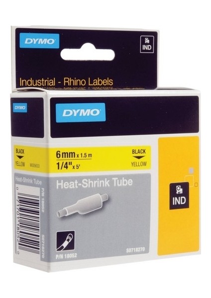 18052 Rhinopro Isıyla Küçülen Şerit (6Mmx1,5Mt) Sarı-Siyah