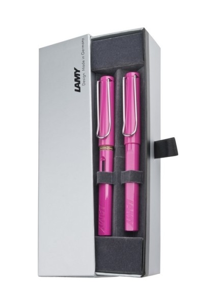 Safari Dolma+Roller Kalem Seti Pembe