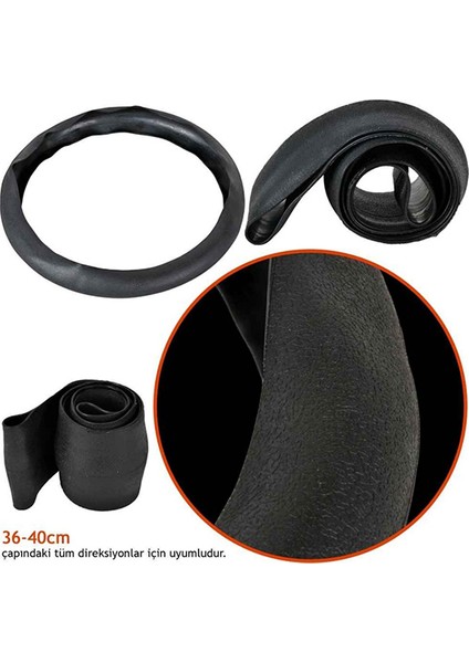 Oto Silikon Direksiyon Kılıfı Siyah fiyatları