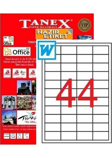 48,5X25,4Mm Lazer Etiket Tw-2044