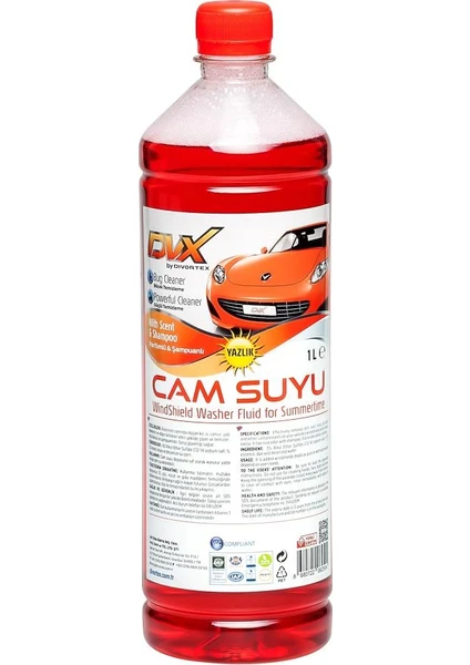 Şampuanlı Ve Parfümlü Yazlık Cam Suyu 1 Lt. X 1 Adet