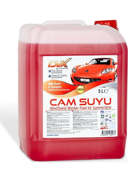 Şampuanlı Yazlık Cam Suyu 5 lt