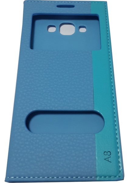 Samsung Galaxy A8 Gizli Mıknatıslı Kapaklı Kılıf - Turkuaz