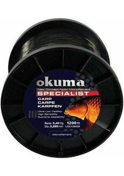 Carp 1200 mt 28,00 lb 12,73 kg 0,43 mm Camou Misina