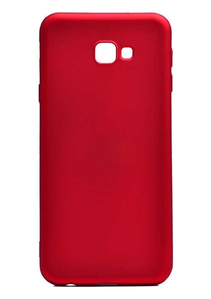 Samsung Galaxy J4 Plus Mat Premium Silikon - Kırmızı + Tam Kaplayan 6D Nano Ekran Koruyucu