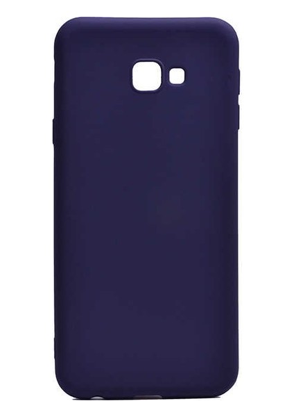Samsung Galaxy J4 Plus Mat Premium Silikon - Lacivert + Tam Kaplayan 6D Nano Ekran Koruyucu