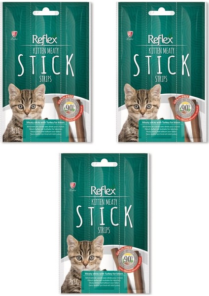 Stick Yavru Kedi Ödül Maması Hindili (3 Paket)