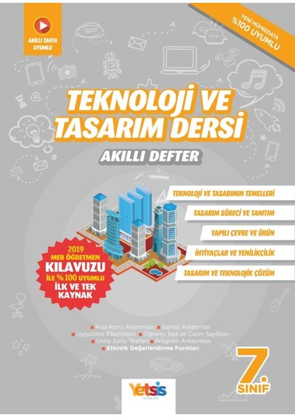 Yetsis Yayınları Teknoloji ve Tasarım Dersi 7. Sınıf Akıllı Defter