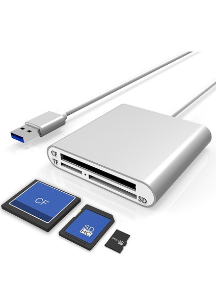 4347 USB 3.0 To SD CF TF Micro SD Çevirici Dönüştürücü Kart Okuyucu