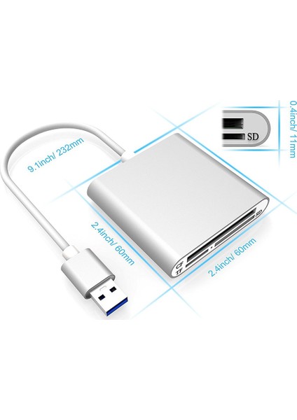 4347 USB 3.0 To SD CF TF Micro SD Çevirici Dönüştürücü Kart Okuyucu fiyatları