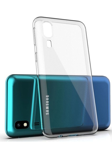 Samsung Galaxy A2 Core Silikon Kılıf Şeffaf + Tam Kaplayan 6D Nano Ekran Koruyucu Şeffaf
