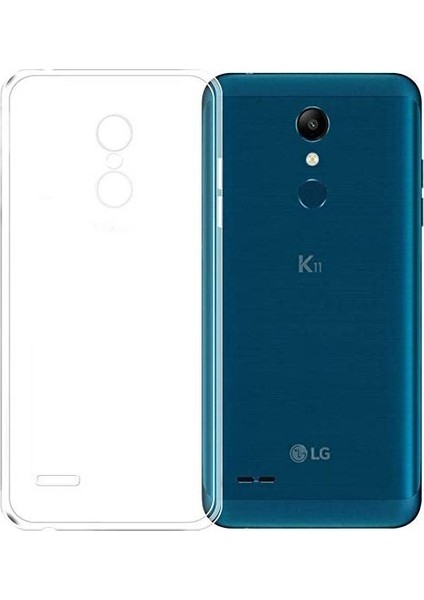 Tekno Grup LG K11 Silikon Kılıf Şeffaf + Nano Ekran Koruyucu Şeffaf