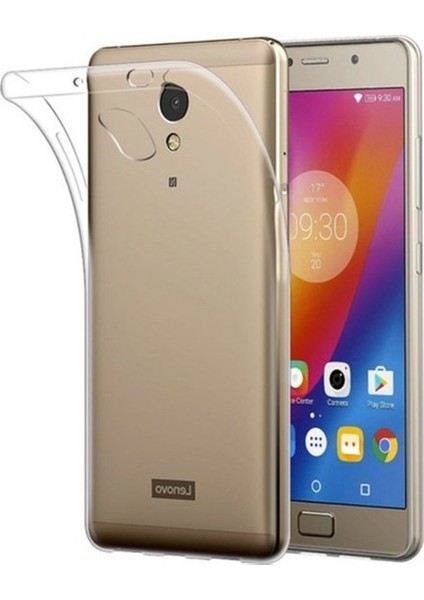 Lenovo P2 Silikon Kılıf Şeffaf + Nano Ekran Koruyucu Şeffaf