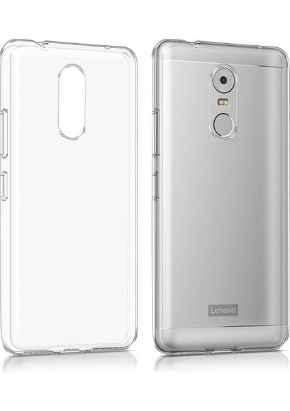 Lenovo K6 Note Silikon Kılıf Şeffaf + Nano Ekran Koruyucu Şeffaf