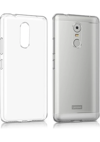 Tekno Grup Lenovo K6 Note Silikon Kılıf Şeffaf + Nano Ekran Koruyucu Şeffaf