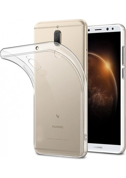 Huawei Mate 10 Lite Silikon Kılıf Şeffaf + Cam Ekran Koruyucu Şeffaf