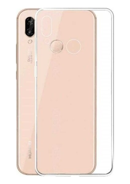 Huawei Honor Play Silikon Kılıf Şeffaf + Cam Ekran Koruyucu Şeffaf