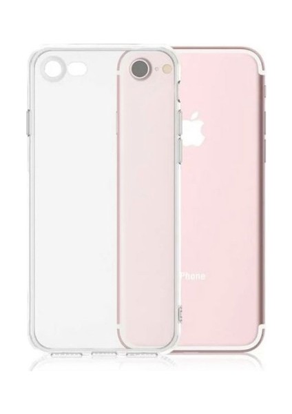 Apple iPhone 7 Silikon Kılıf Şeffaf + Full Body Ekran Koruyucu Şeffaf