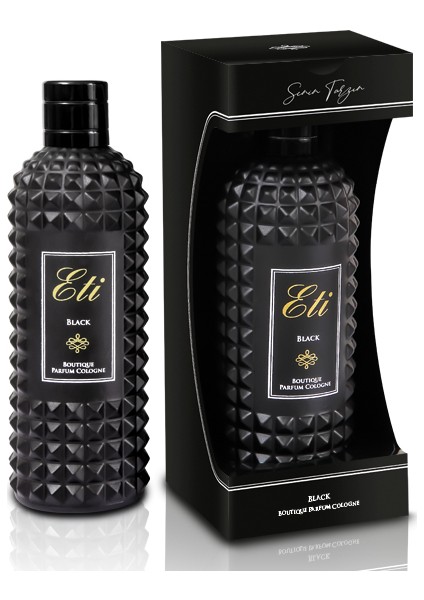 Butik Kolonya Black Cam Şişe Kutulu 300 ml