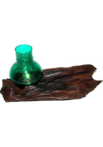 Driftwood Tik Ağacı Mumluk - Tealight Tekli