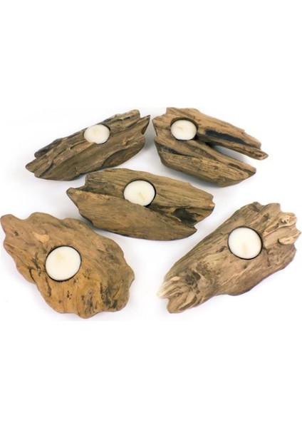 Driftwood Tik Ağacı Mumluk - Tealight Tekli fiyatları