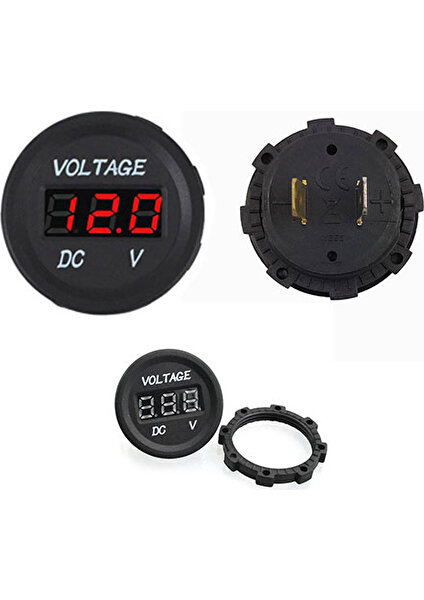 Dijital voltmetre DC 12-24 V vidalı Oto Motosiklet tekne için