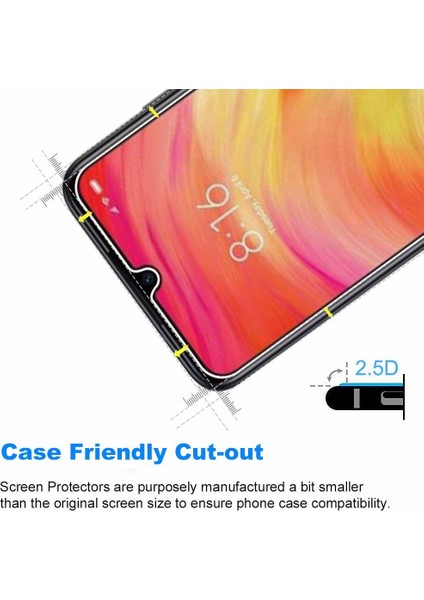 Case 4U Xiaomi Redmi Note 8 Tamperli Kırılmaz Cam Ekran Koruyucu