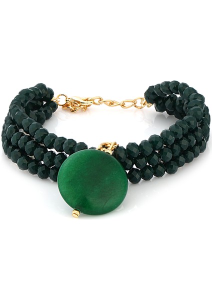 Yeşil 3 Sıra Bayan Bileklik Ps0881