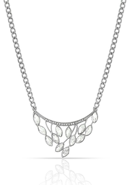 Baget Taşlı Gri Kolye Ps0978